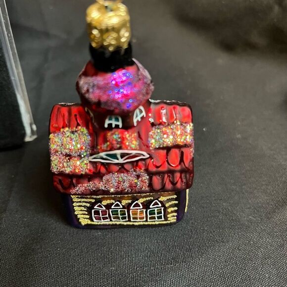 Vintage Christopher Radko Chapel Hill Glass Church Christmas Ornament 1997 Polan - Picture 7 of 12